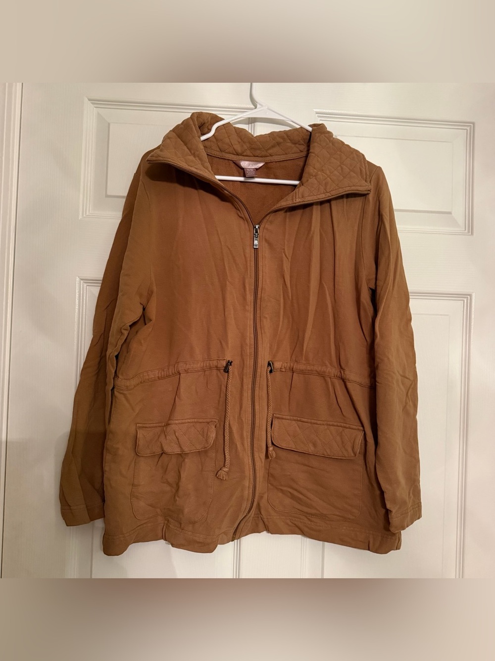 White Stag Women’s Lightweight Zip-Up Shirt Jacket in Brown